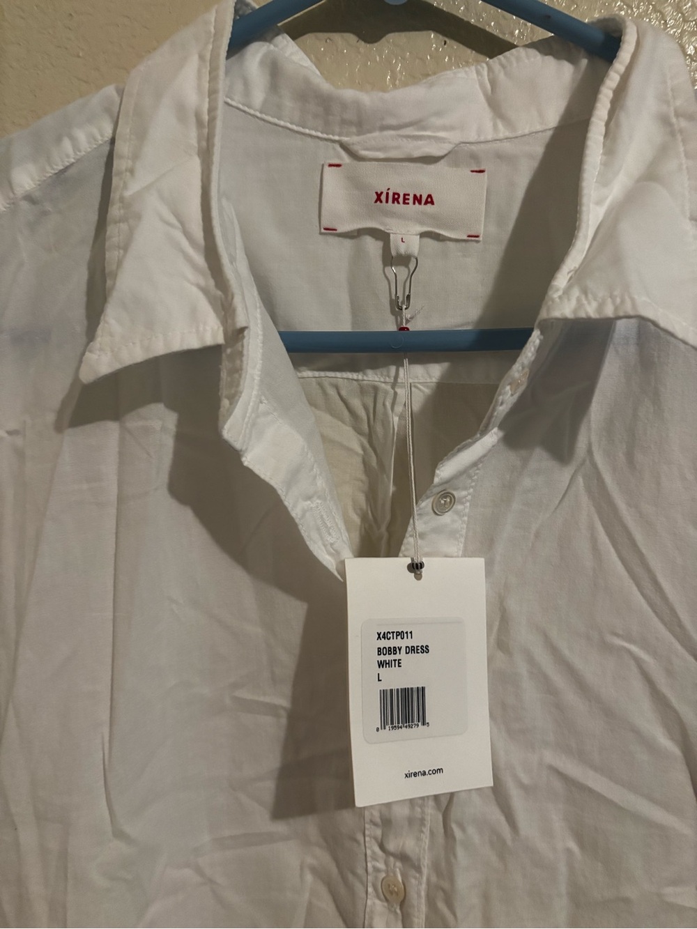 XiRENA White Button-Front Shirt Dress